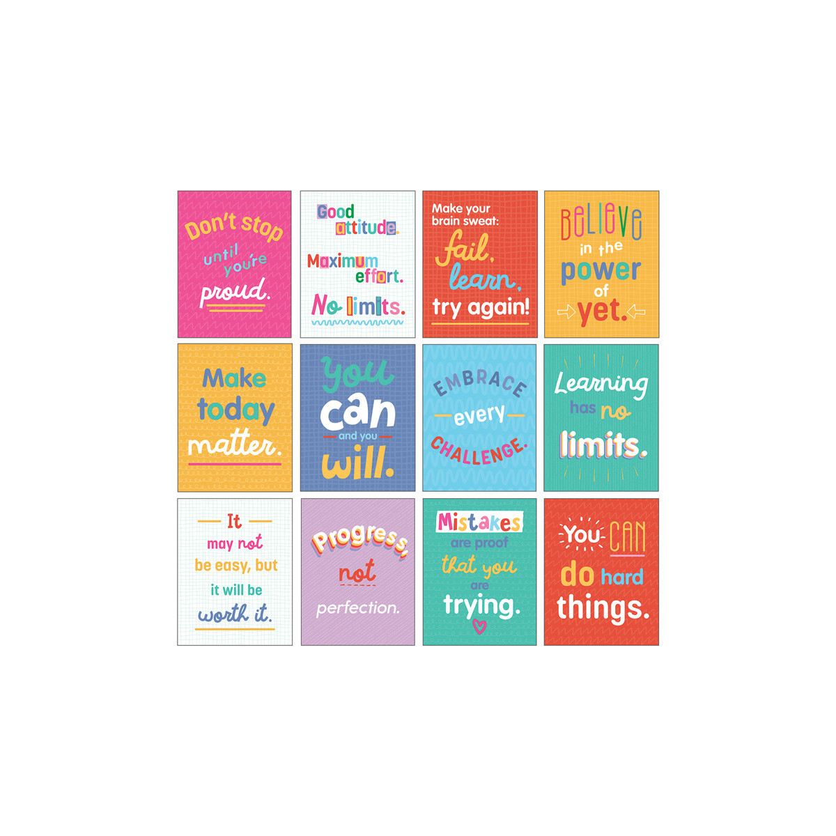 GROWTH MINDSET QUOTES MINI POSTERS CARSON DELLOSA EDUCATION CD 106009